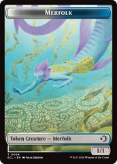 Merfolk // Worm Double-Sided Token [Lorwyn Eclipsed Tokens] | Good Games Morley