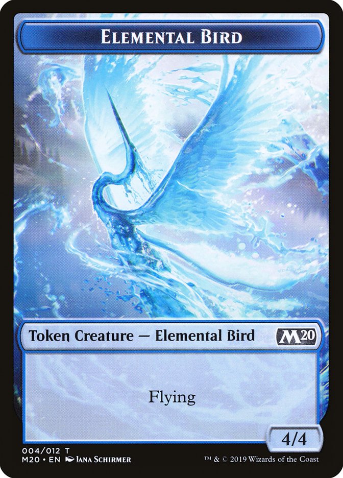 Elemental Bird Token [Core Set 2020 Tokens] | Good Games Morley