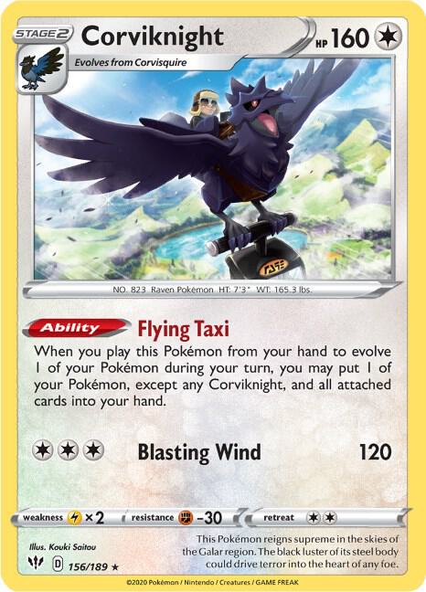 Corviknight 156/189 (SWSH03: Darkness Ablaze)  - Holofoil | Good Games Morley