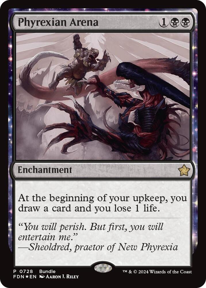 Phyrexian Arena FDN Bundle 728 (Unique and Miscellaneous Promos)  - Foil | Good Games Morley
