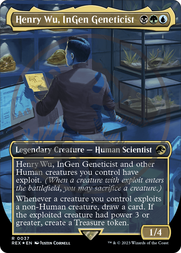 Henry Wu, InGen Geneticist (Emblem) (Borderless) [Jurassic World Collection Tokens] | Good Games Morley