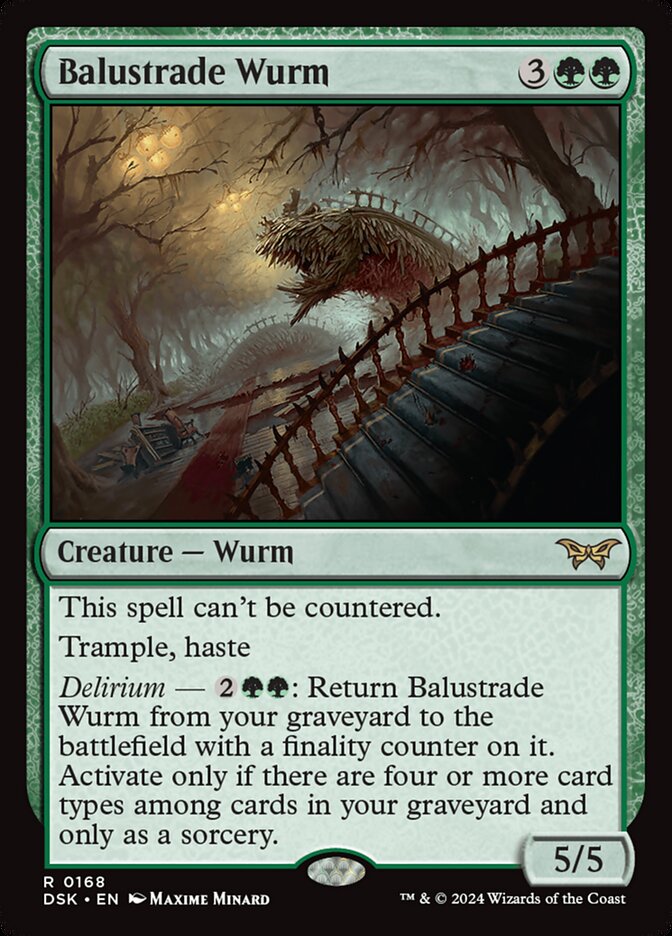 Balustrade Wurm 168 (Duskmourn: House of Horror)  - Foil | Good Games Morley