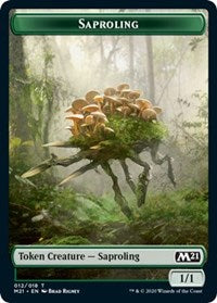 Saproling // Zombie Double-Sided Token [Core Set 2021 Tokens] | Good Games Morley