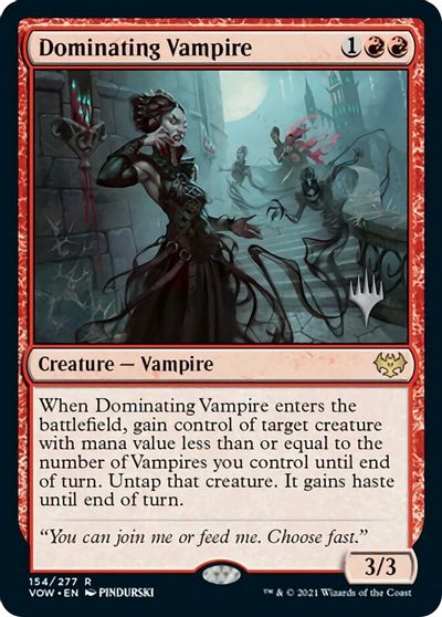 Dominating Vampire (Promo Pack) [Innistrad: Crimson Vow Promos] | Good Games Morley