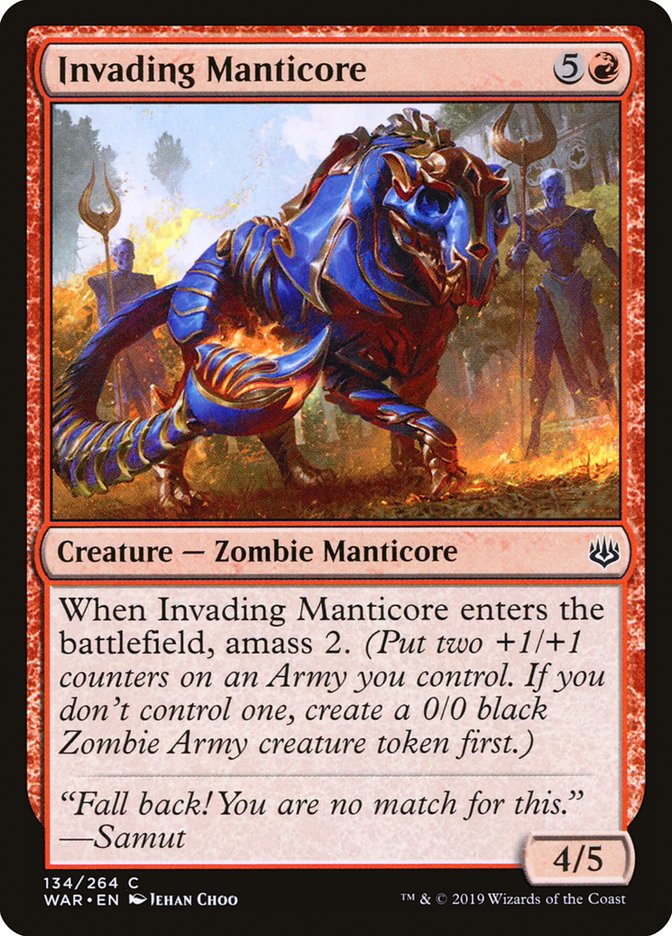 Invading Manticore 134/264 (War of the Spark)  - Foil | Good Games Morley