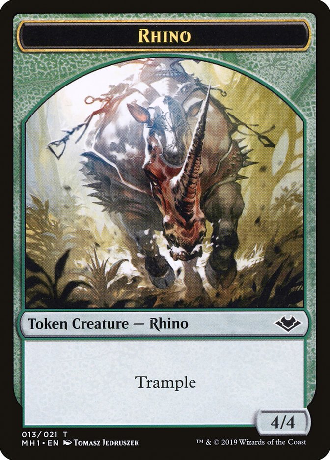 Shapeshifter (001) // Rhino (013) Double-Sided Token [Modern Horizons Tokens] | Good Games Morley