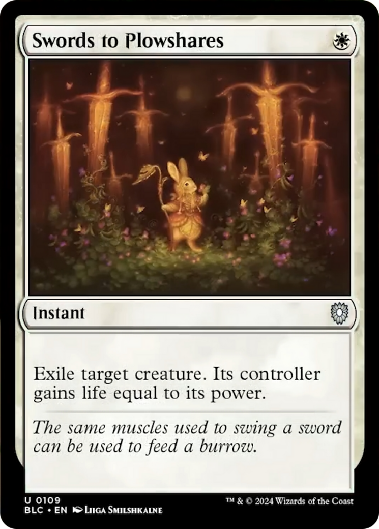 Swords to Plowshares [Bloomburrow Commander] | Good Games Morley