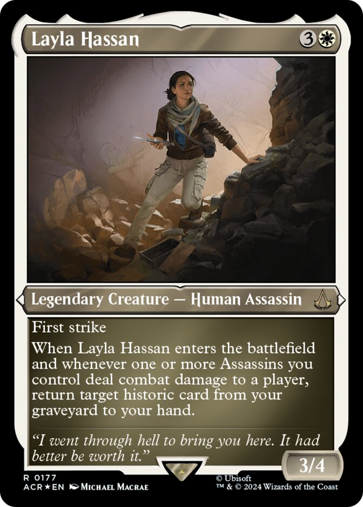 Layla Hassan (Foil Etched) [Assassin's Creed] | Good Games Morley