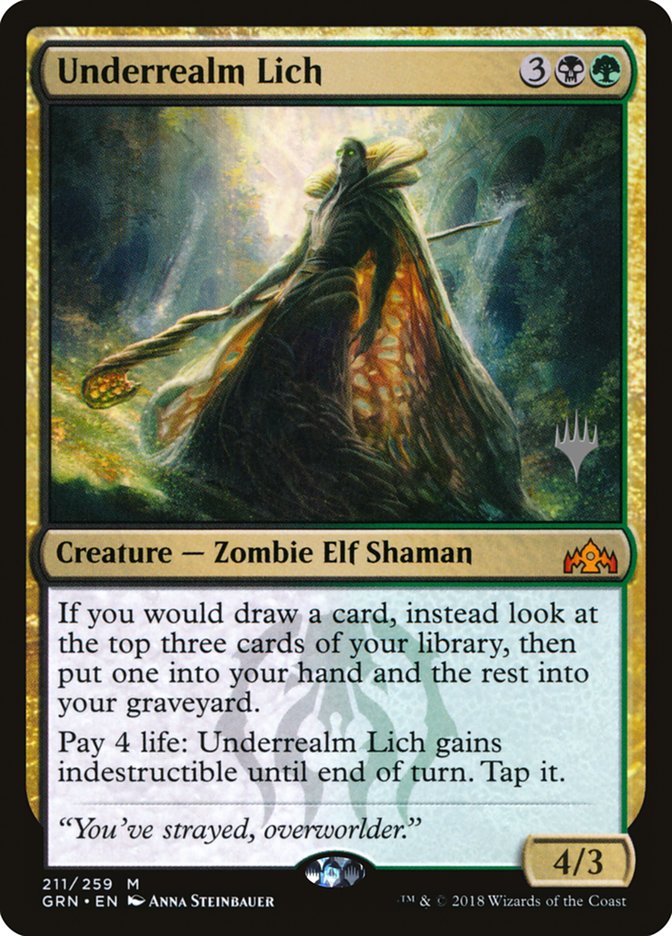 Underrealm Lich (Promo Pack) [Guilds of Ravnica Promos] | Good Games Morley