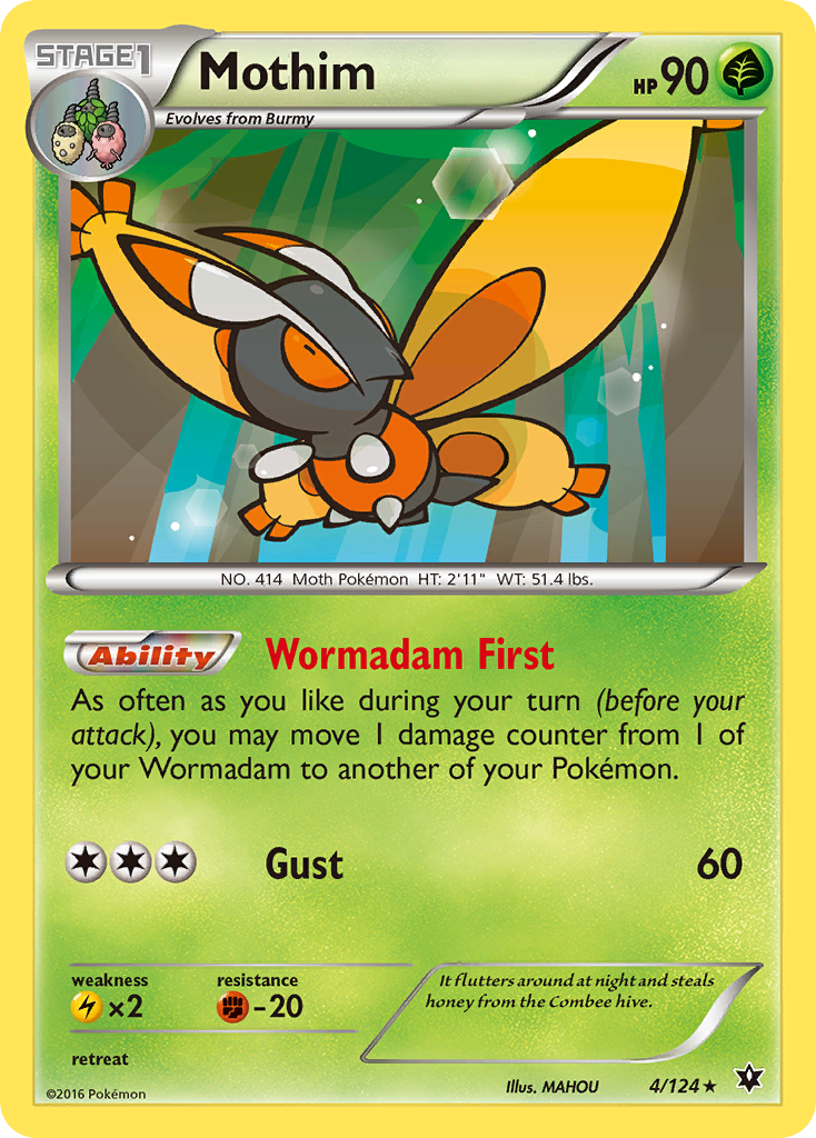 Mothim (4/124) [XY: Fates Collide] | Good Games Morley