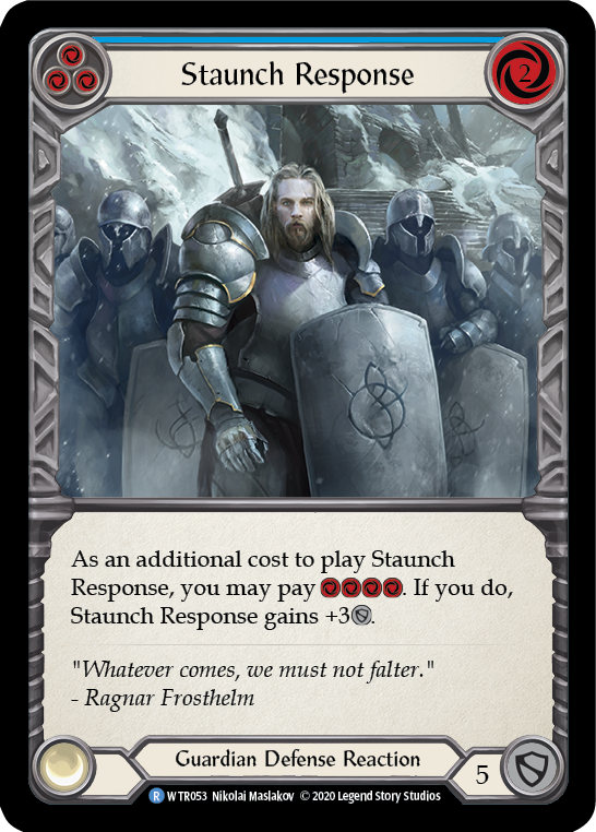 Staunch Response (Blue) [U-WTR053] (Welcome to Rathe Unlimited)  Unlimited Normal | Good Games Morley