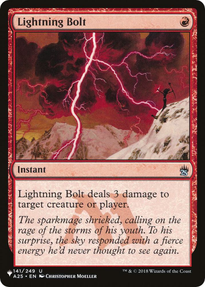 Lightning Bolt A25 A25-141/5075 (The List Reprints)  | Good Games Morley