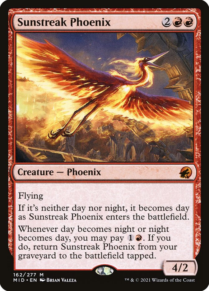 Sunstreak Phoenix 162/277 (Innistrad: Midnight Hunt)  | Good Games Morley