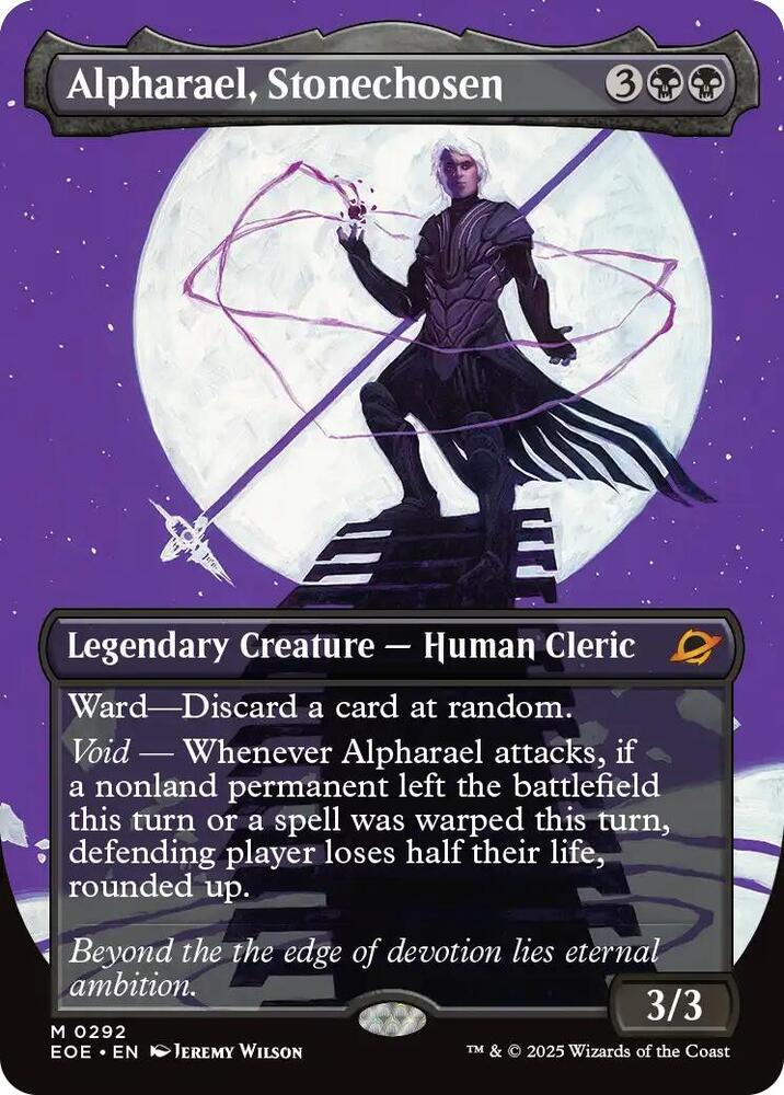 Alpharael, Stonechosen 292/276 (Edge of Eternities)  - Borderless Foil | Good Games Morley