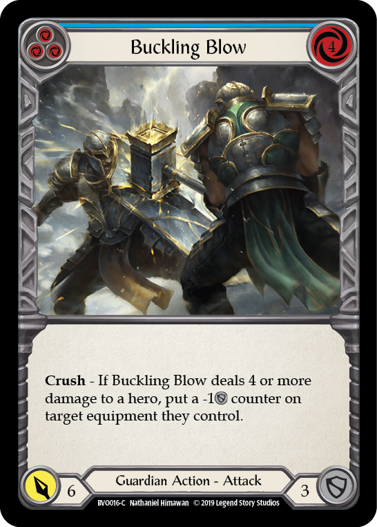 Buckling Blow (Blue) [BVO016-C] (Bravo Hero Deck)  1st Edition Normal | Good Games Morley