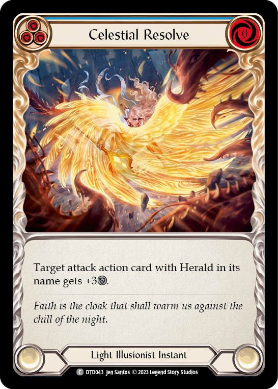 Celestial Resolve (Blue) [DTD043] (Dusk Till Dawn)  Rainbow Foil | Good Games Morley