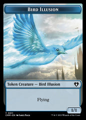 Treasure // Bird Illusion Double-Sided Token [Commander Masters Tokens] | Good Games Morley