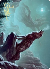 Sarulf's Packmate Art Card (Gold-Stamped Signature) [Kaldheim Art Series] | Good Games Morley