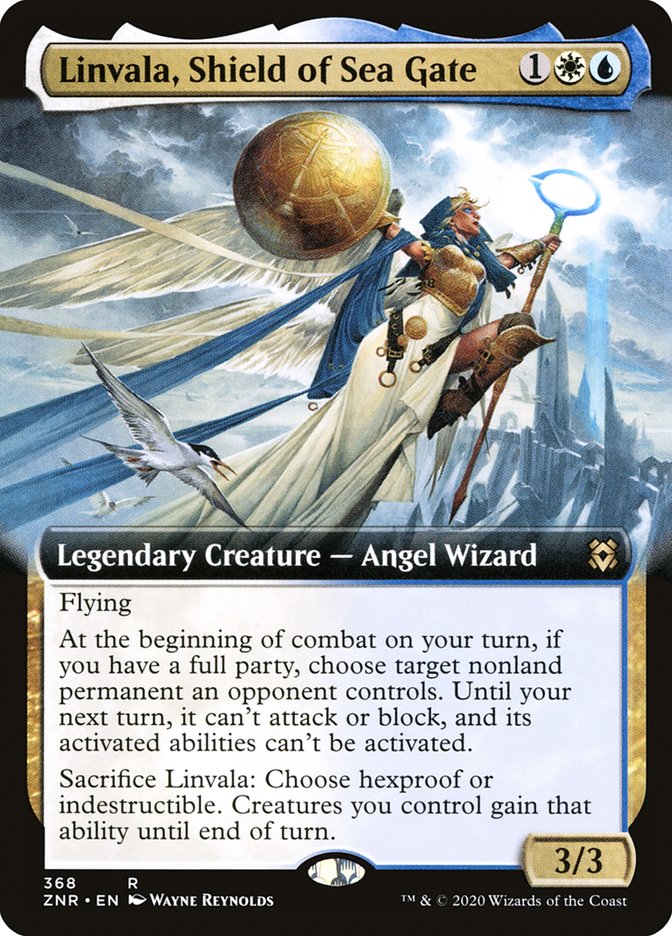 Linvala, Shield of Sea Gate (Extended Art) [Zendikar Rising] | Good Games Morley