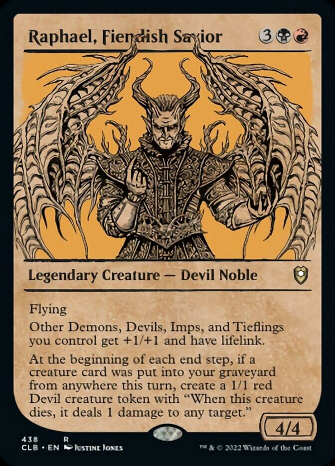 Raphael, Fiendish Savior (Showcase) [Commander Legends: Battle for Baldur's Gate] | Good Games Morley