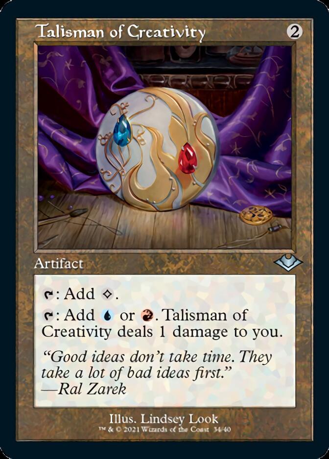 Talisman of Creativity (Retro Foil Etched) [Modern Horizons] | Good Games Morley