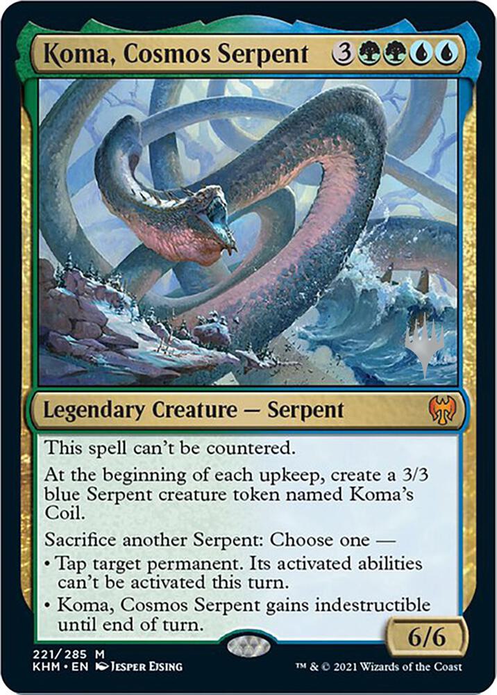 Koma Cosmos Serpent 221 (Promo Pack: Kaldheim)  - Foil | Good Games Morley