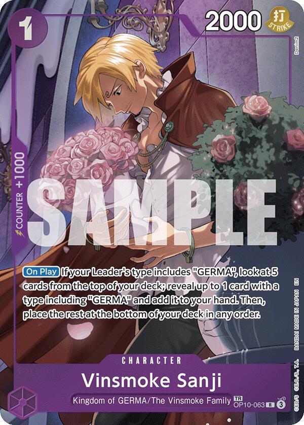 Vinsmoke Sanji OP10-063 (Legacy of the Master)  - Treasure Foil | Good Games Morley