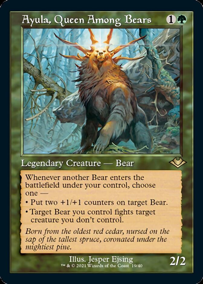 Ayula, Queen Among Bears (Retro Foil Etched) [Modern Horizons] | Good Games Morley