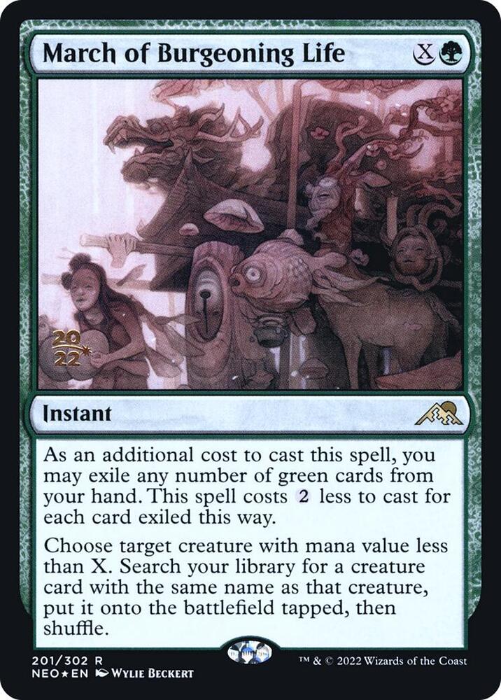 March of Burgeoning Life 201s/157 (Prerelease Cards)  - Foil | Good Games Morley