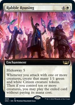 Rabble Rousing Extended Art 409 (Streets of New Capenna)  - Foil | Good Games Morley