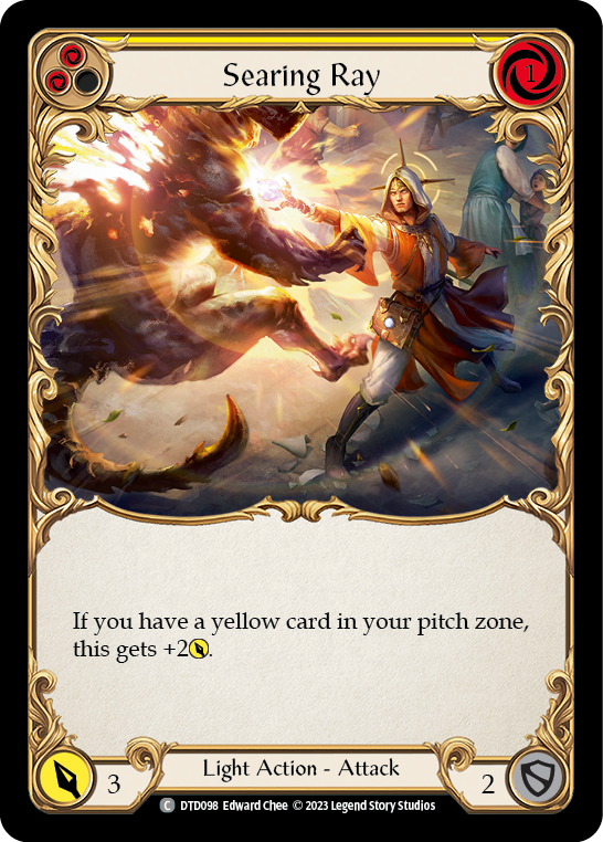 Searing Ray (Yellow) [DTD098] (Dusk Till Dawn)  Rainbow Foil | Good Games Morley