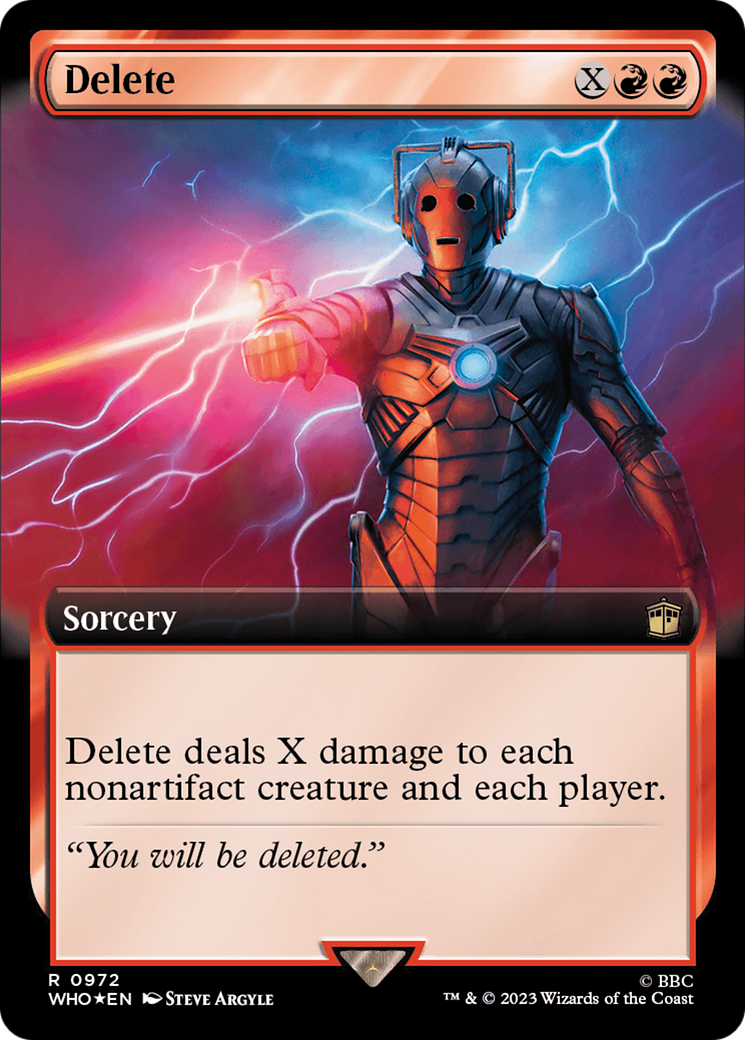 Delete (Extended Art) (Surge Foil) [Doctor Who] | Good Games Morley