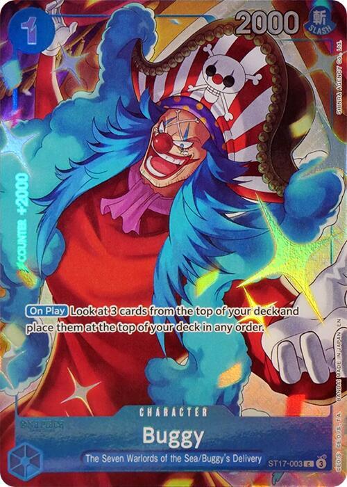 Buggy (Seven Warlords of the Sea Binder Set) ST17-003 (One Piece Promotion Cards)  - Foil | Good Games Morley