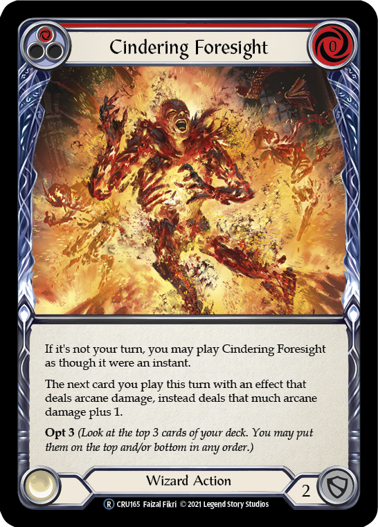 Cindering Foresight (Red) [U-CRU165] (Crucible of War Unlimited)  Unlimited Normal | Good Games Morley