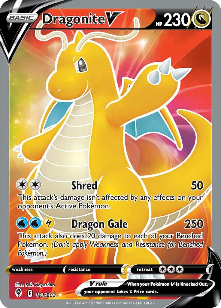 Dragonite V (191/203) [Sword & Shield: Evolving Skies] | Good Games Morley