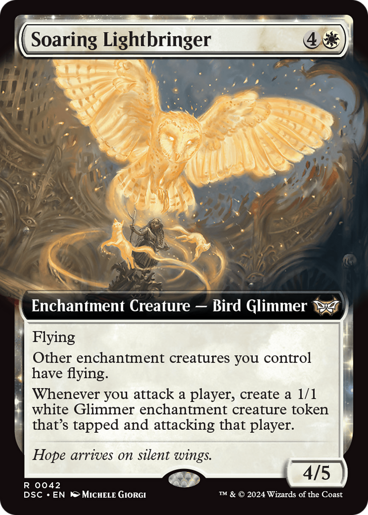 Soaring Lightbringer (Extended Art) [Duskmourn: House of Horror Commander] | Good Games Morley