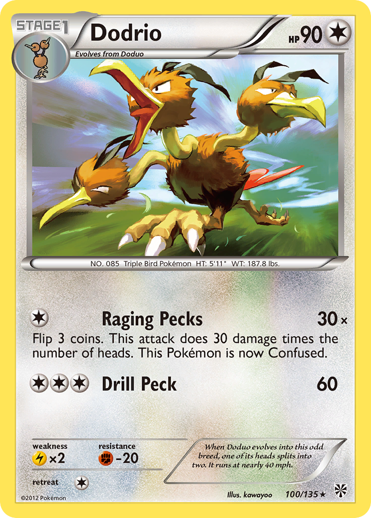 Dodrio (100/135) [Black & White: Plasma Storm] | Good Games Morley