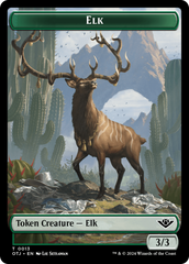Treasure // Elk Double-Sided Token [Outlaws of Thunder Junction Tokens] | Good Games Morley
