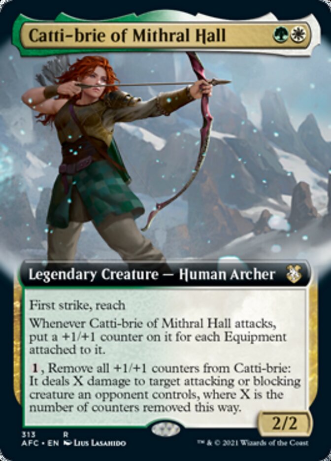 Catti-brie of Mithral Hall (Extended Art) [Dungeons & Dragons: Adventures in the Forgotten Realms Commander] | Good Games Morley