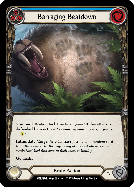 Barraging Beatdown (Blue) [WTR019-R] (Welcome to Rathe)  Alpha Print Rainbow Foil | Good Games Morley