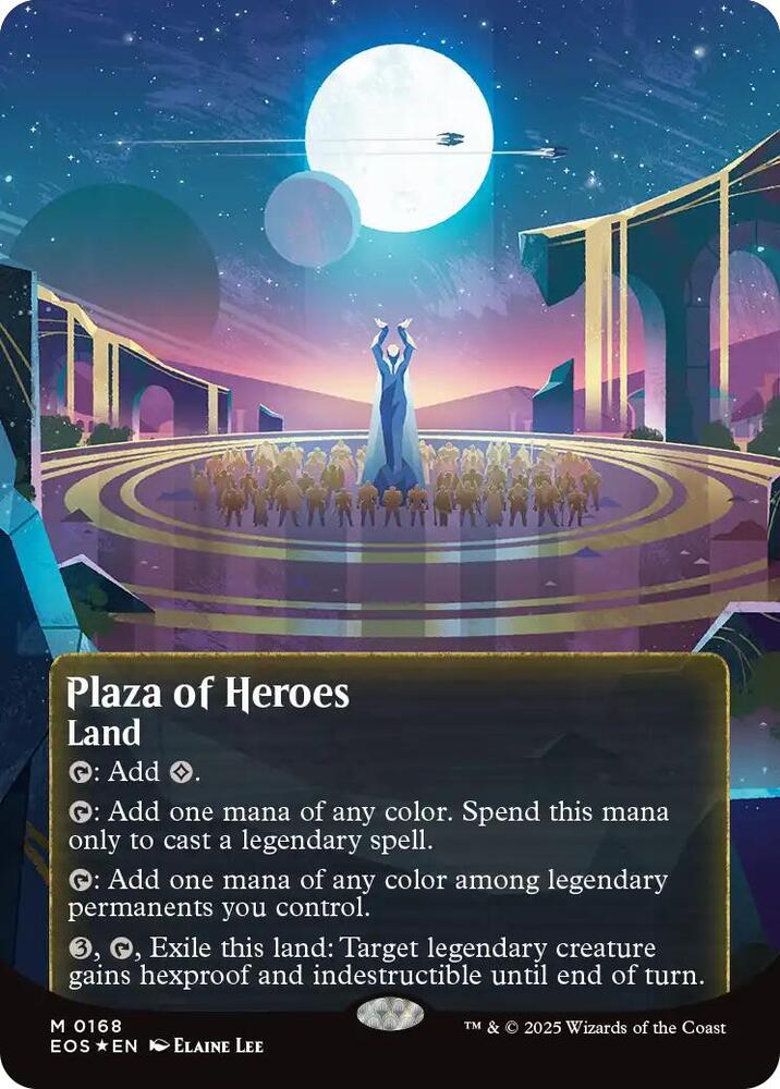 Plaza of Heroes  168/45 (Edge of Eternities: Stellar Sights)  - Borderless Galaxy Foil | Good Games Morley