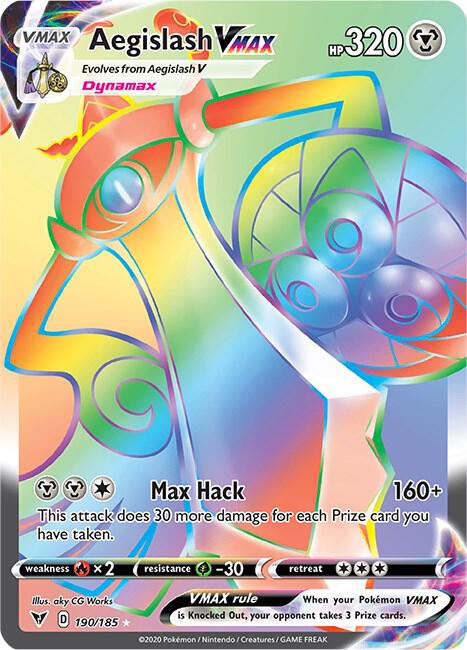 Aegislash VMAX Secret 190/185 (SWSH04: Vivid Voltage)  - Holofoil | Good Games Morley