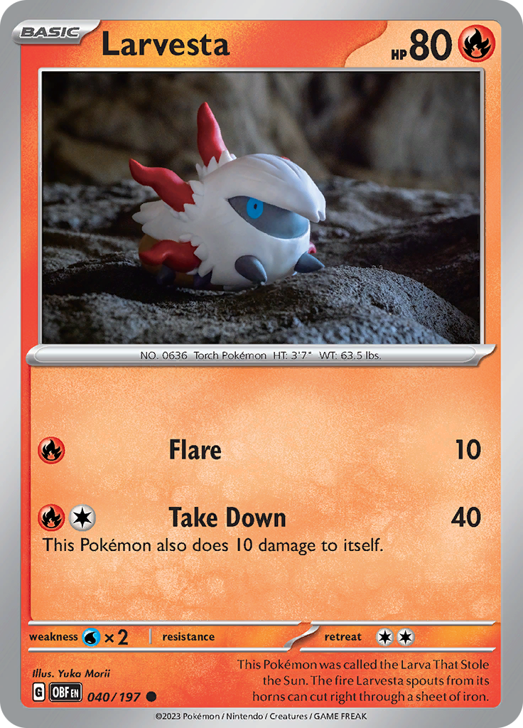 Larvesta (040/197) [Scarlet & Violet: Obsidian Flames] | Good Games Morley