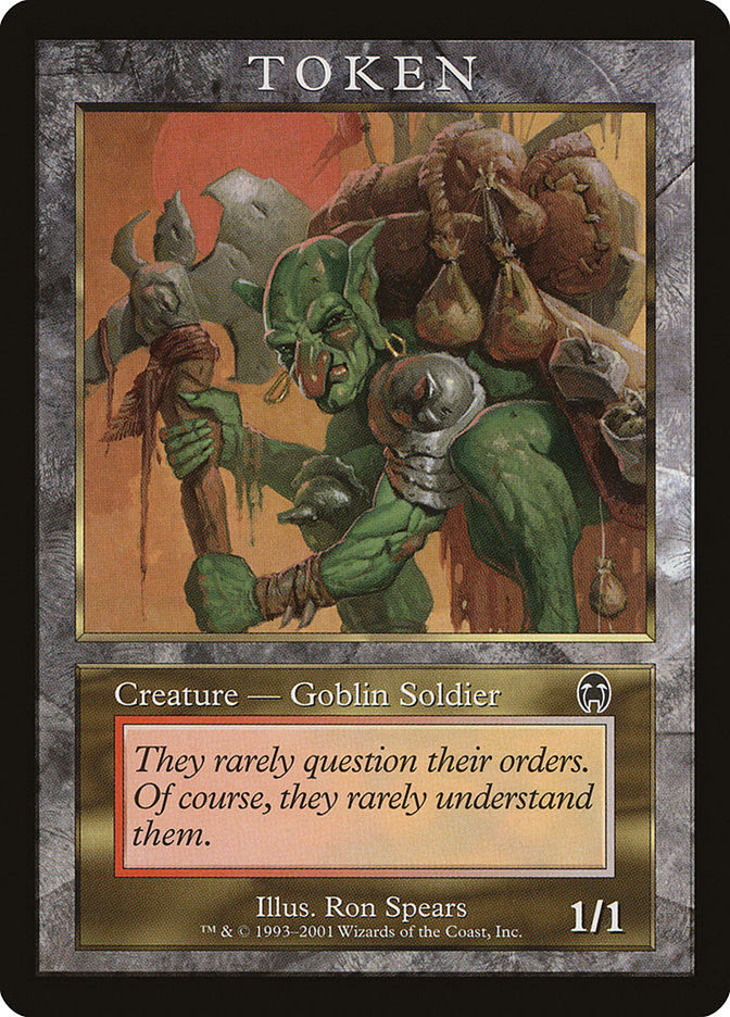 Goblin Soldier Token [Magic Player Rewards 2001] | Good Games Morley