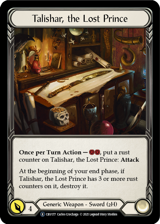 Talishar, the Lost Prince [U-CRU177] (Crucible of War Unlimited)  Unlimited Rainbow Foil | Good Games Morley