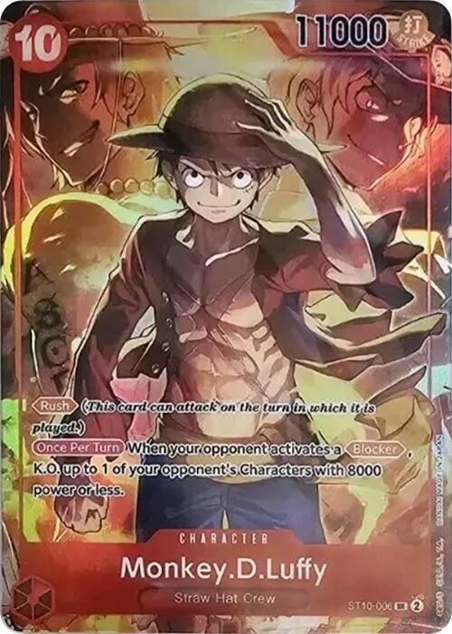 Monkey.D.Luffy (Treasure Booster Set) ST10-006 (One Piece Promotion Cards)  - Foil | Good Games Morley