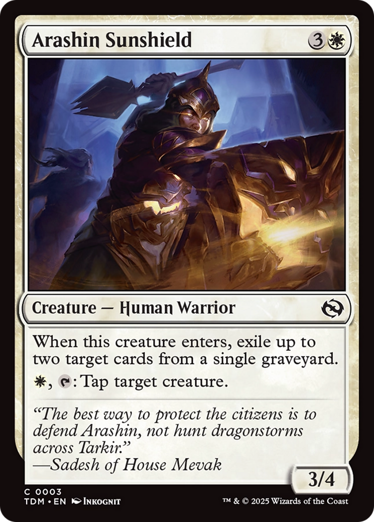 Arashin Sunshield [Tarkir: Dragonstorm] | Good Games Morley