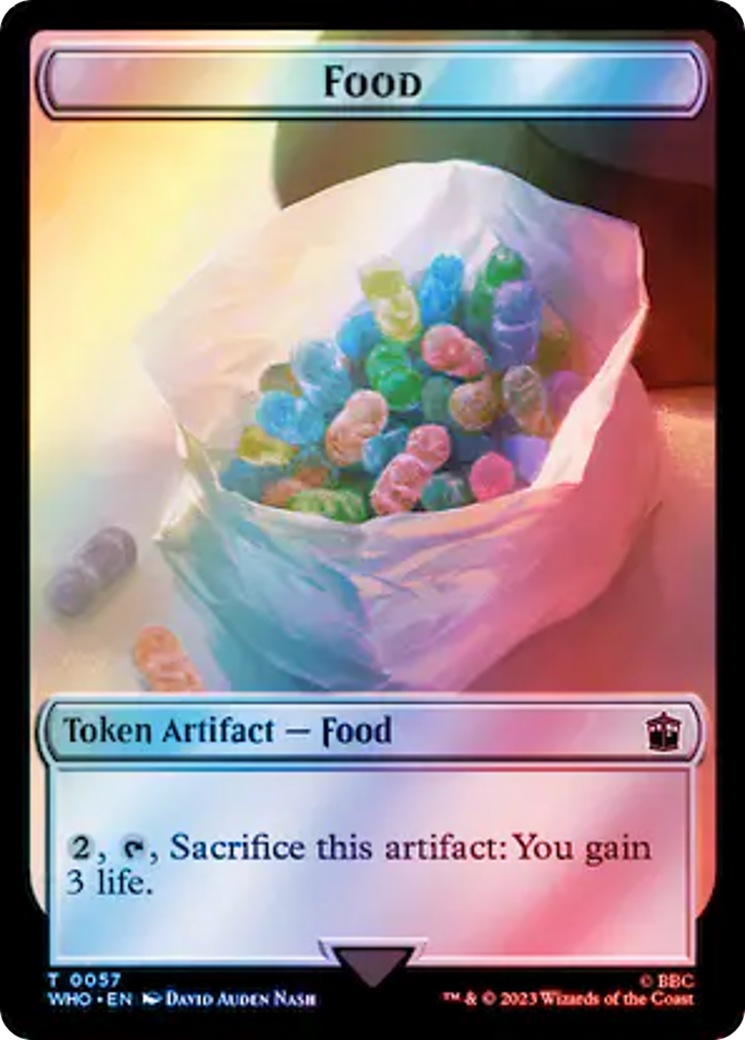 Alien Angel // Food (0057) Double-Sided Token (Surge Foil) [Doctor Who Tokens] | Good Games Morley
