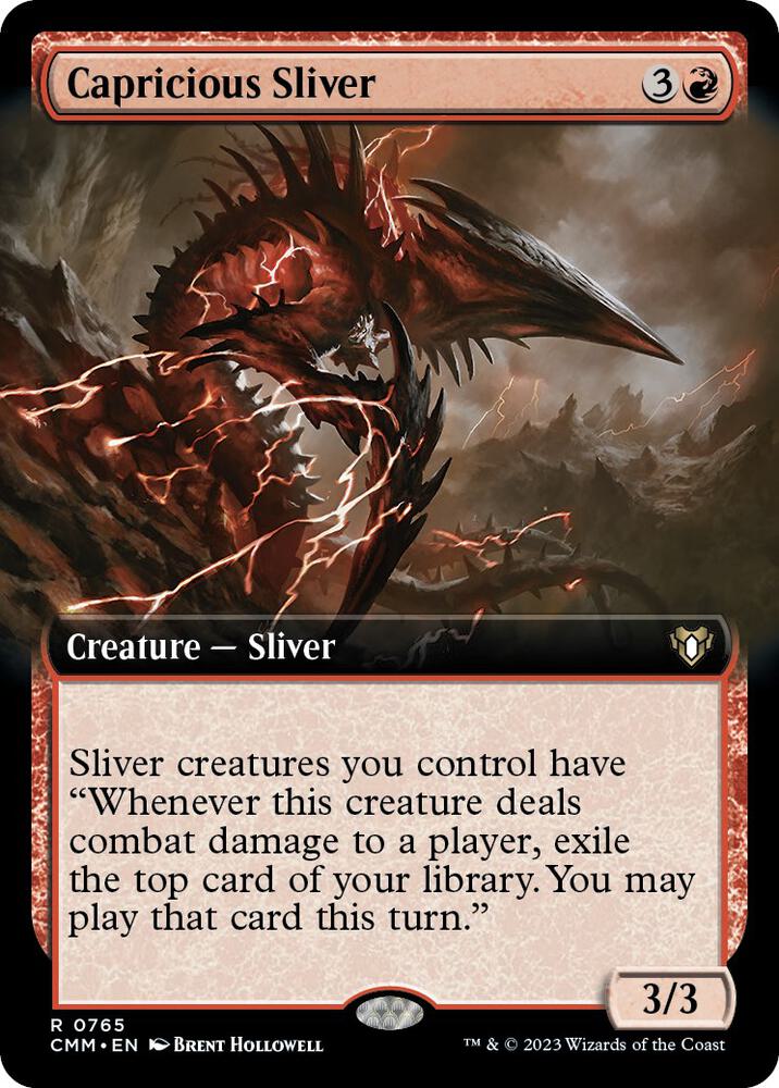 Capricious Sliver 765/451 (Commander Masters)  - Extended Art Foil | Good Games Morley
