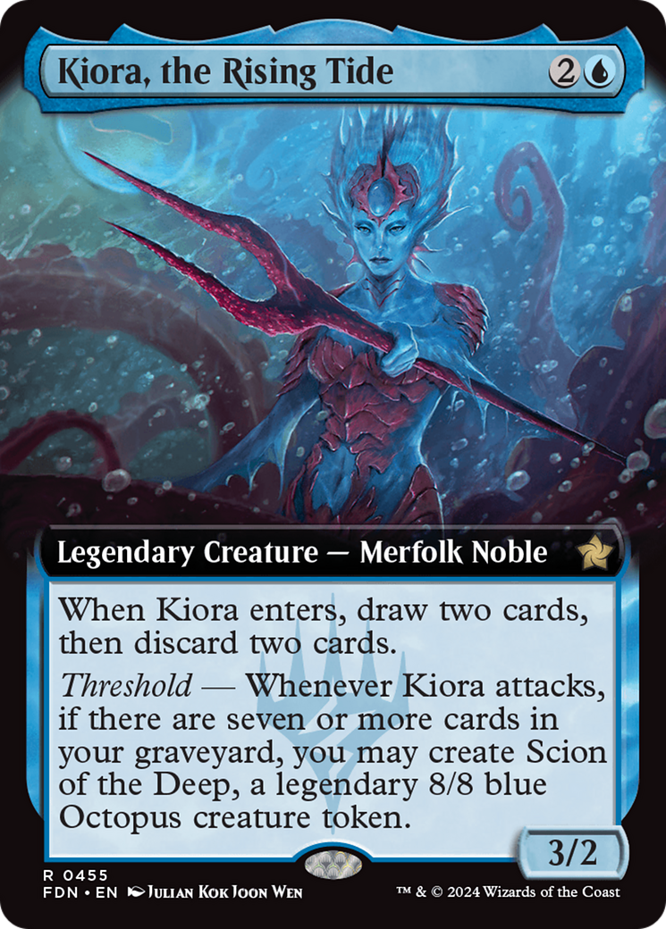 Kiora, the Rising Tide (Extended Art) [Foundations] | Good Games Morley